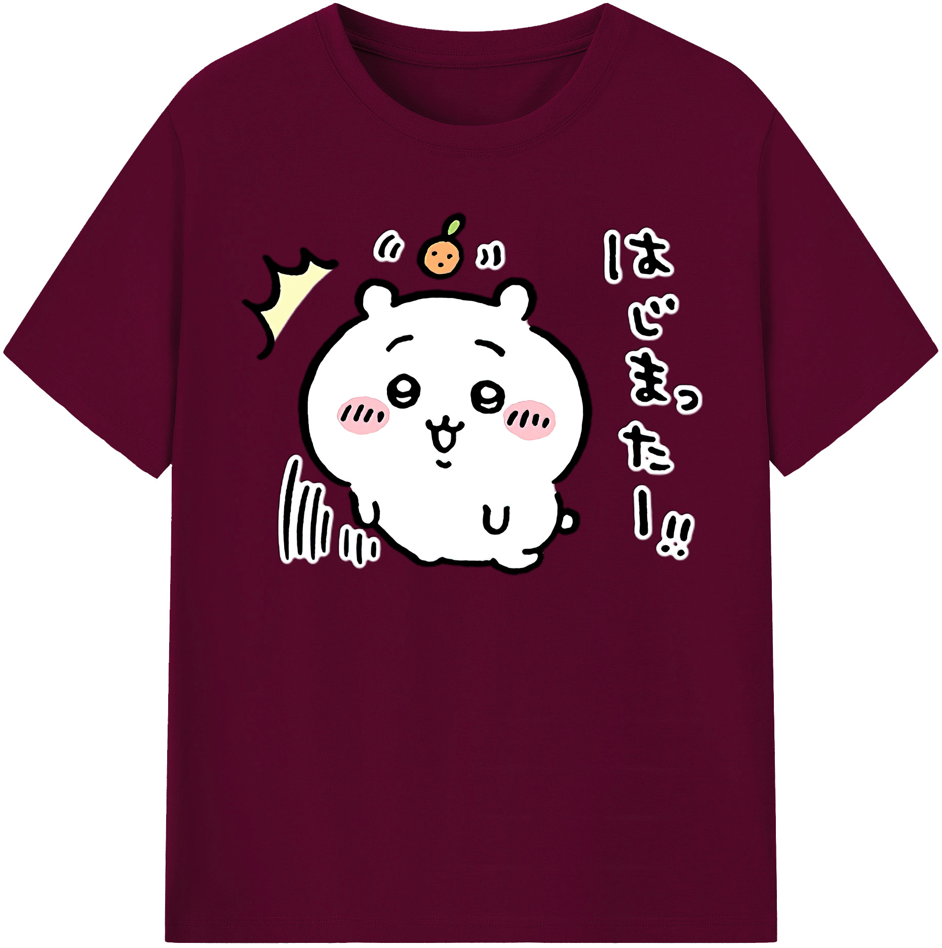 （画像用） ちいかわ ちいかわ Chii-kawa chiikawa レディースカジュアルプリントTシャツ（綿100％）